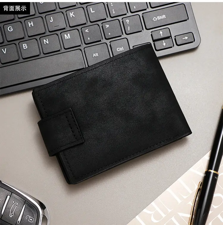 Men's Brown Leather Coin Purse Multi-Card Wallet — feature 10