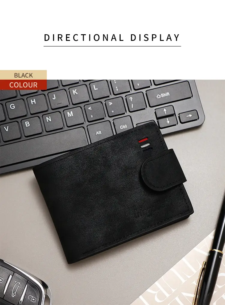 Men's Brown Leather Coin Purse Multi-Card Wallet — feature 9