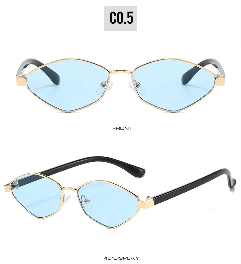 Cross-border Retro Sunglasses Gold Diamond Frame — feature 11