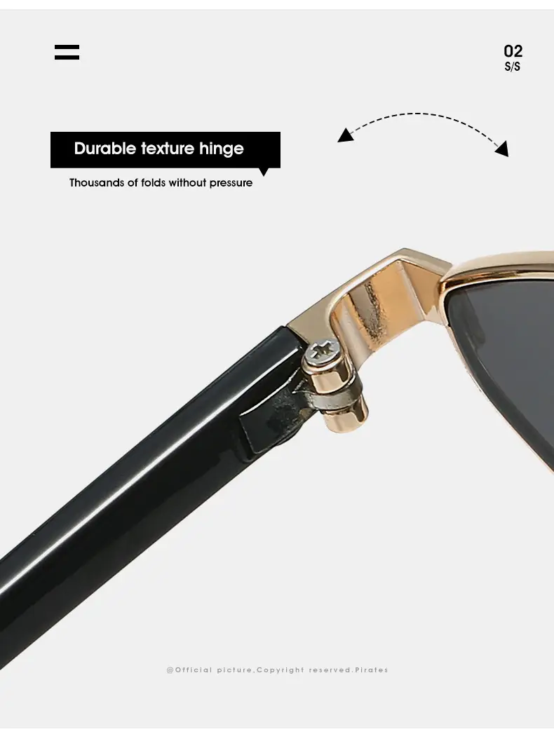 Cross-border Retro Sunglasses Gold Diamond Frame — feature 16