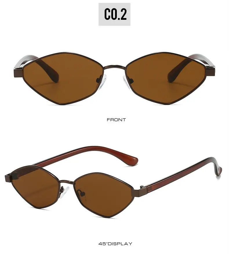 Cross-border Retro Sunglasses Gold Diamond Frame — feature 8
