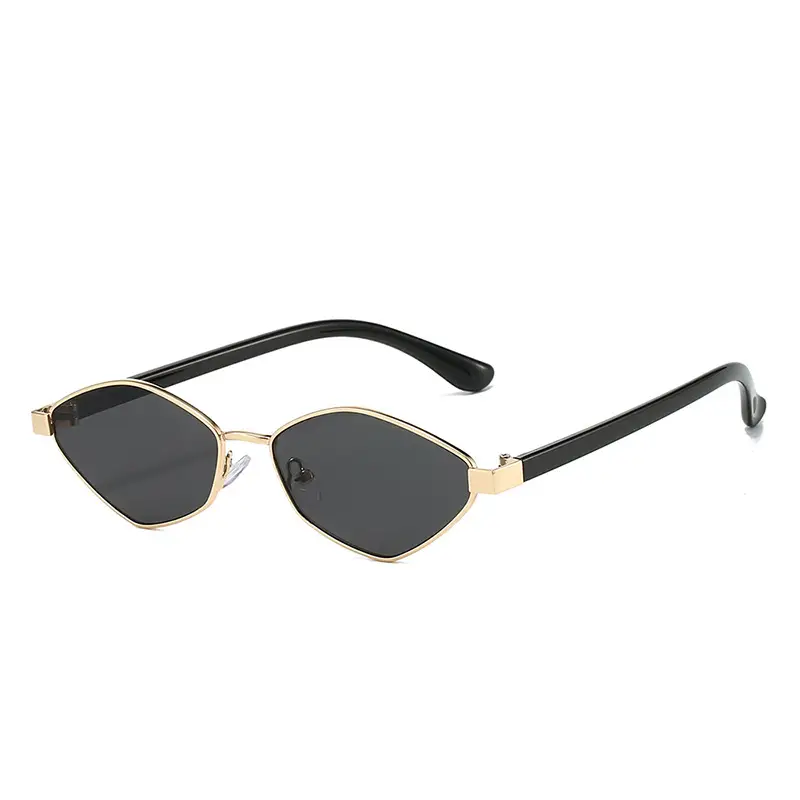 Cross-border Retro Sunglasses Gold Diamond Frame