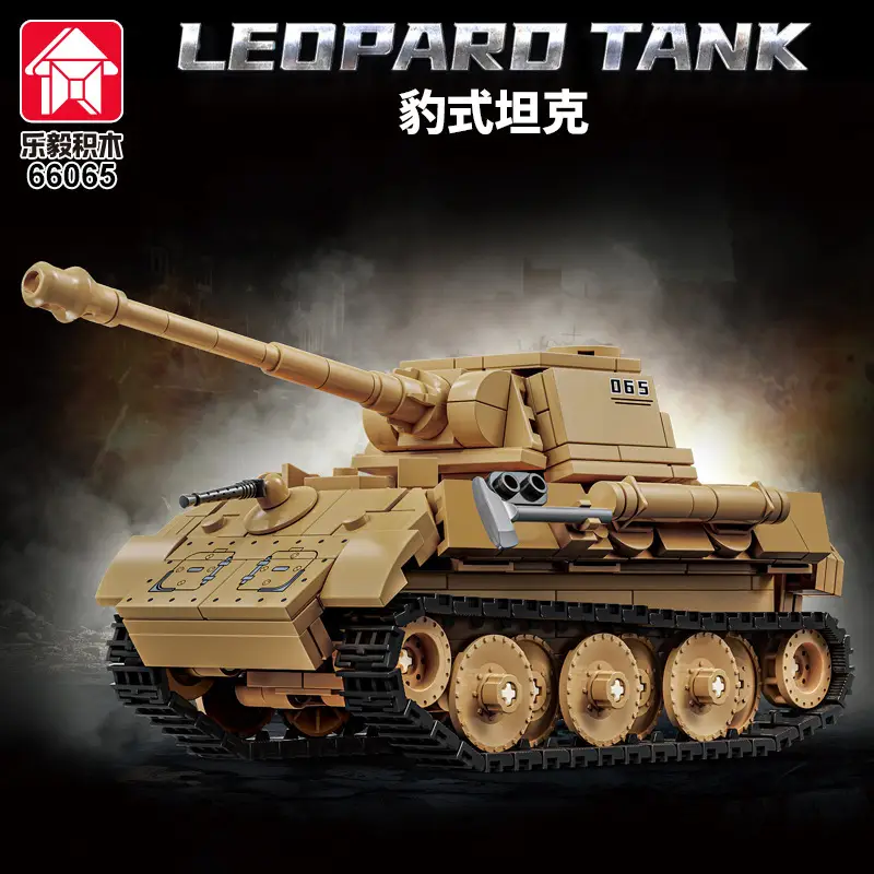 Leyi Building Blocks 66060 Armored Vehicle Assembled Military Troop Truck Building Blocks Children Boys Toy Model Cross Border