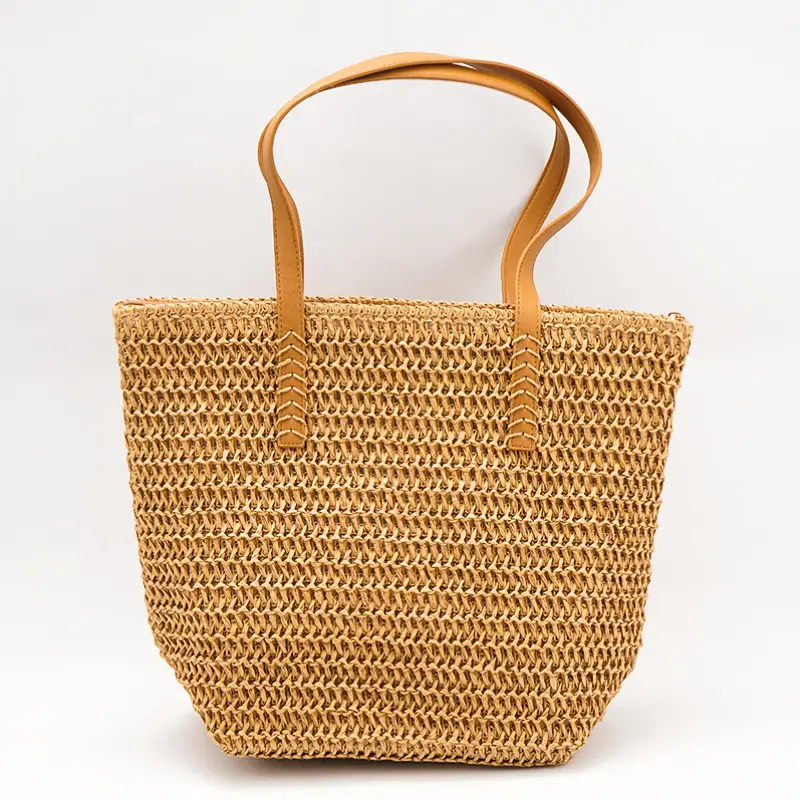 Summer Straw Woven Handbag Large Capacity Beach Bag - Image 7