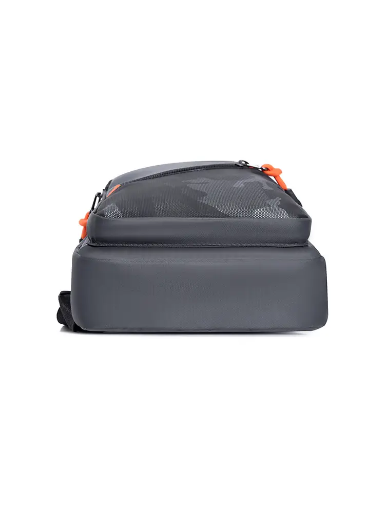 Men's Camo Chest Bag Orange Zippers — feature 12