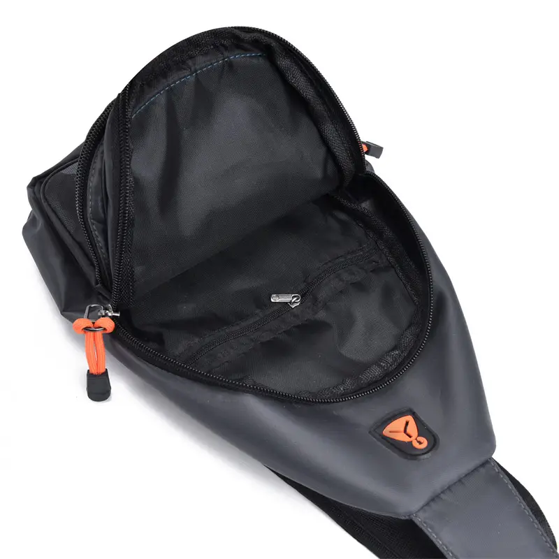 Men's Camo Chest Bag Orange Zippers — feature 29