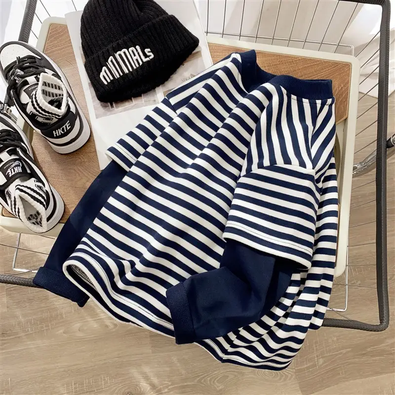 Boys Long Sleeve T-Shirt Black Winter Kids Top - Image 22