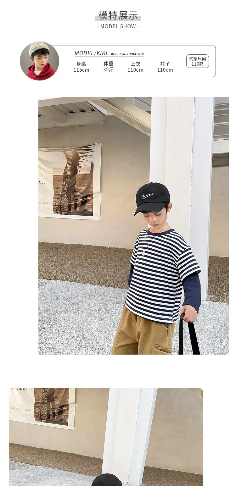 Boys Long Sleeve T-Shirt Black Winter Kids Top — feature 7