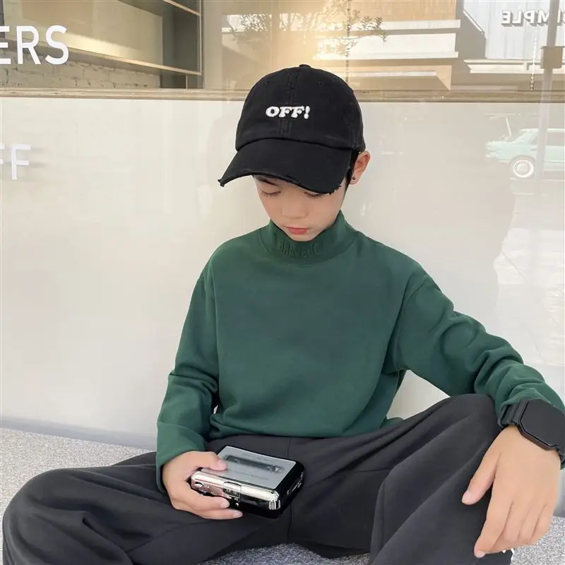 Boys Long Sleeve T-Shirt Black Winter Kids Top - Image 5