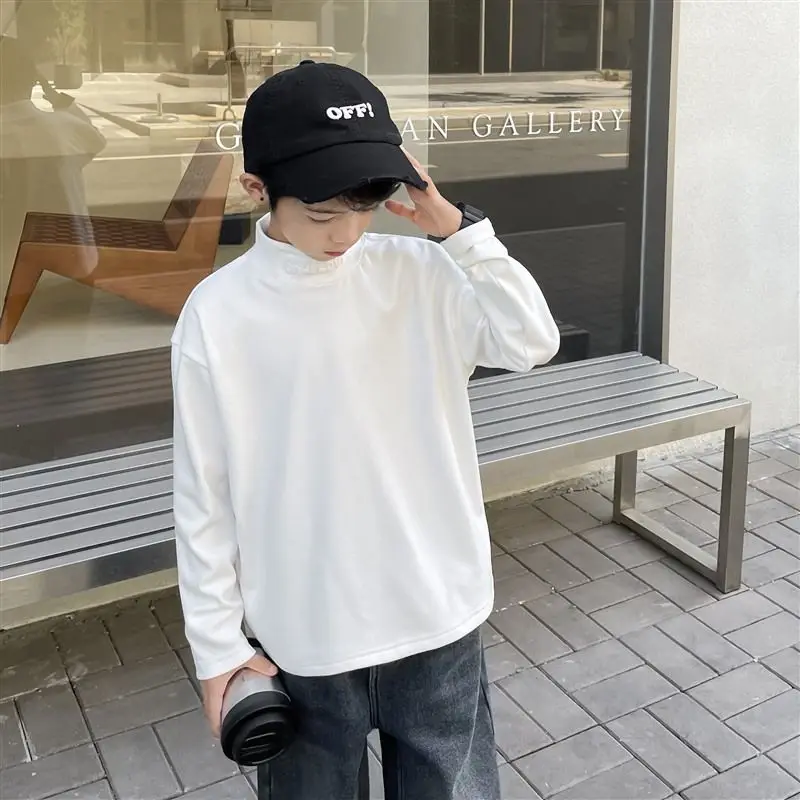 Boys Long Sleeve T-Shirt Black Winter Kids Top - Image 7