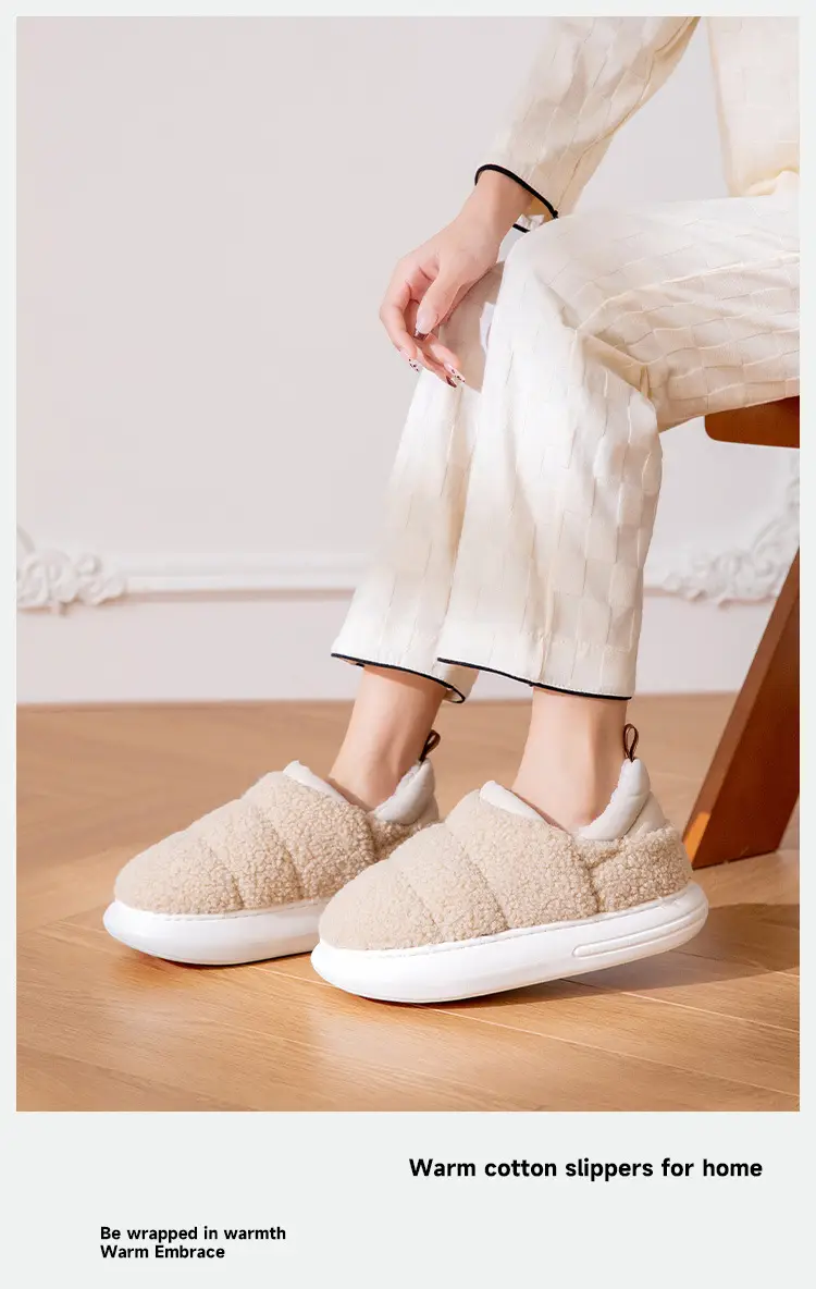 Women's Winter Warm Slippers with Heel Cover — feature 4