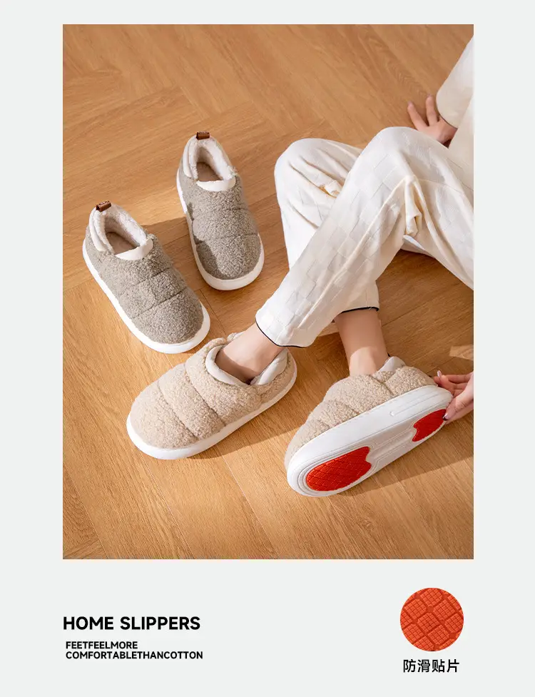 Women's Winter Warm Slippers with Heel Cover — feature 5