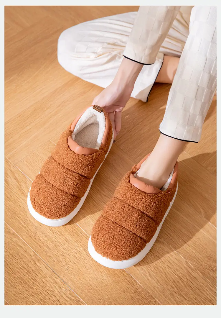 Women's Winter Warm Slippers with Heel Cover — feature 9