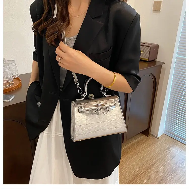 Women Korean Style Shoulder Bag Silver Grey 2025 — feature 18