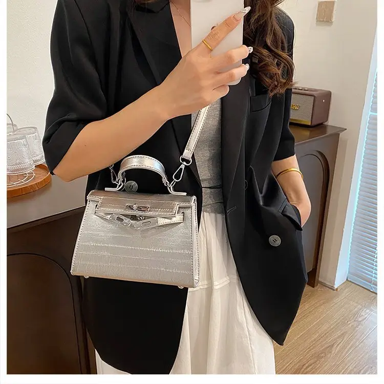Women Korean Style Shoulder Bag Silver Grey 2025 — feature 20