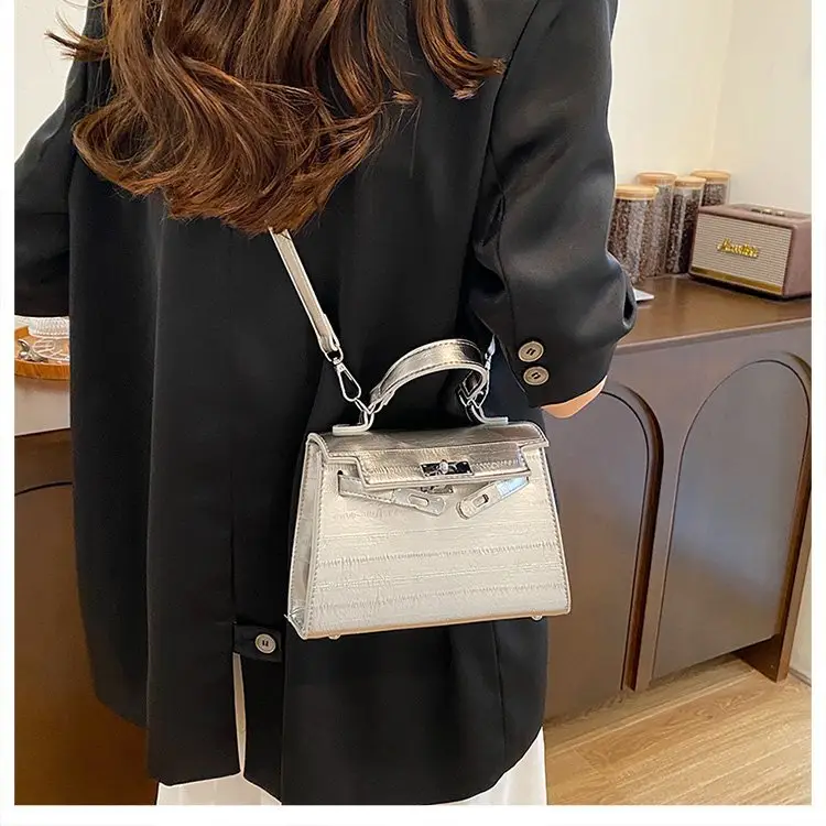 Women Korean Style Shoulder Bag Silver Grey 2025 — feature 21