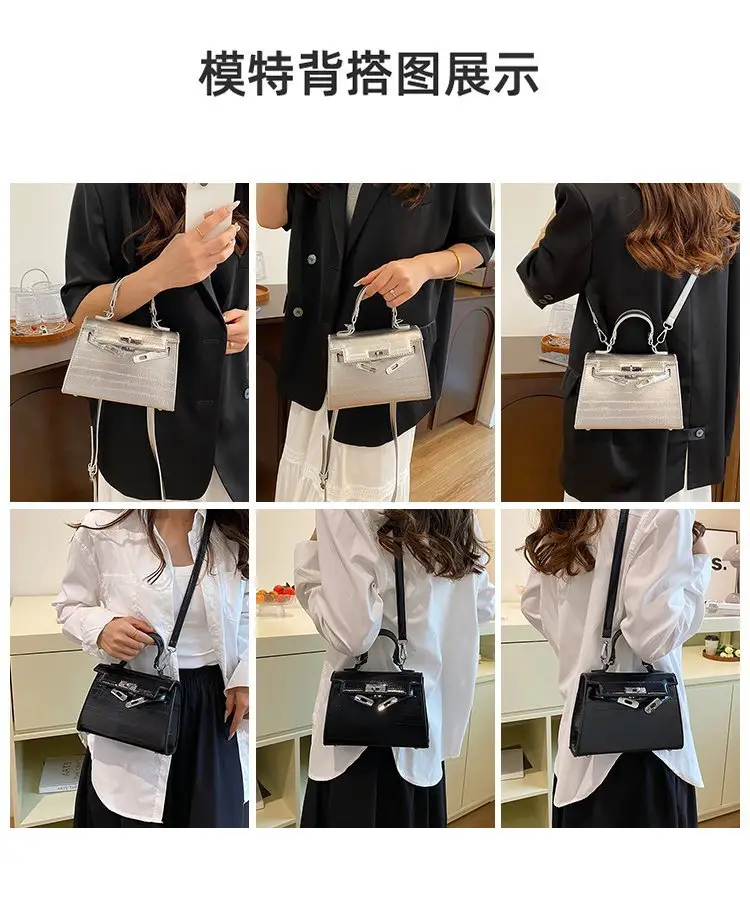 Women Korean Style Shoulder Bag Silver Grey 2025 — feature 9