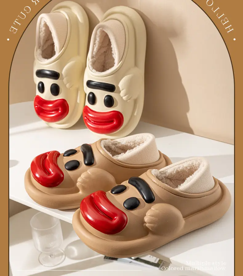 Waterproof Cotton Slippers for Women, Autumn and Winter 2025 New Style, Cartoon Indoor Home Thick-Soled Fleece-Lined Warm Closed-Back Cotton Shoes — feature 13