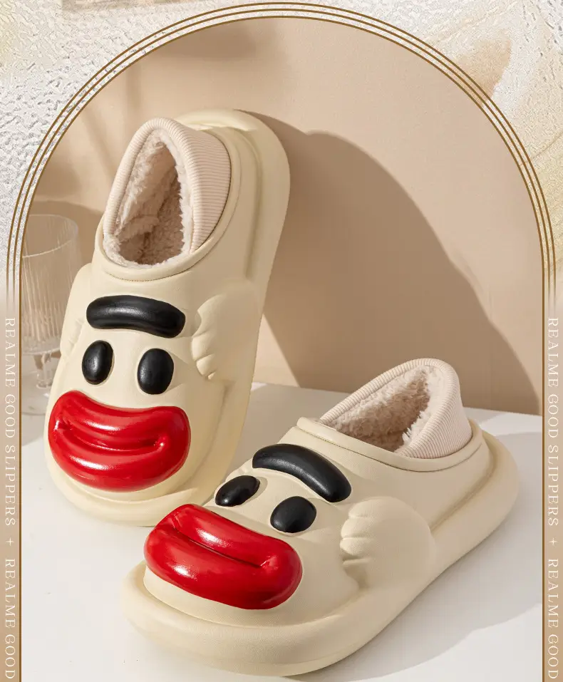 Waterproof Cotton Slippers for Women, Autumn and Winter 2025 New Style, Cartoon Indoor Home Thick-Soled Fleece-Lined Warm Closed-Back Cotton Shoes — feature 2