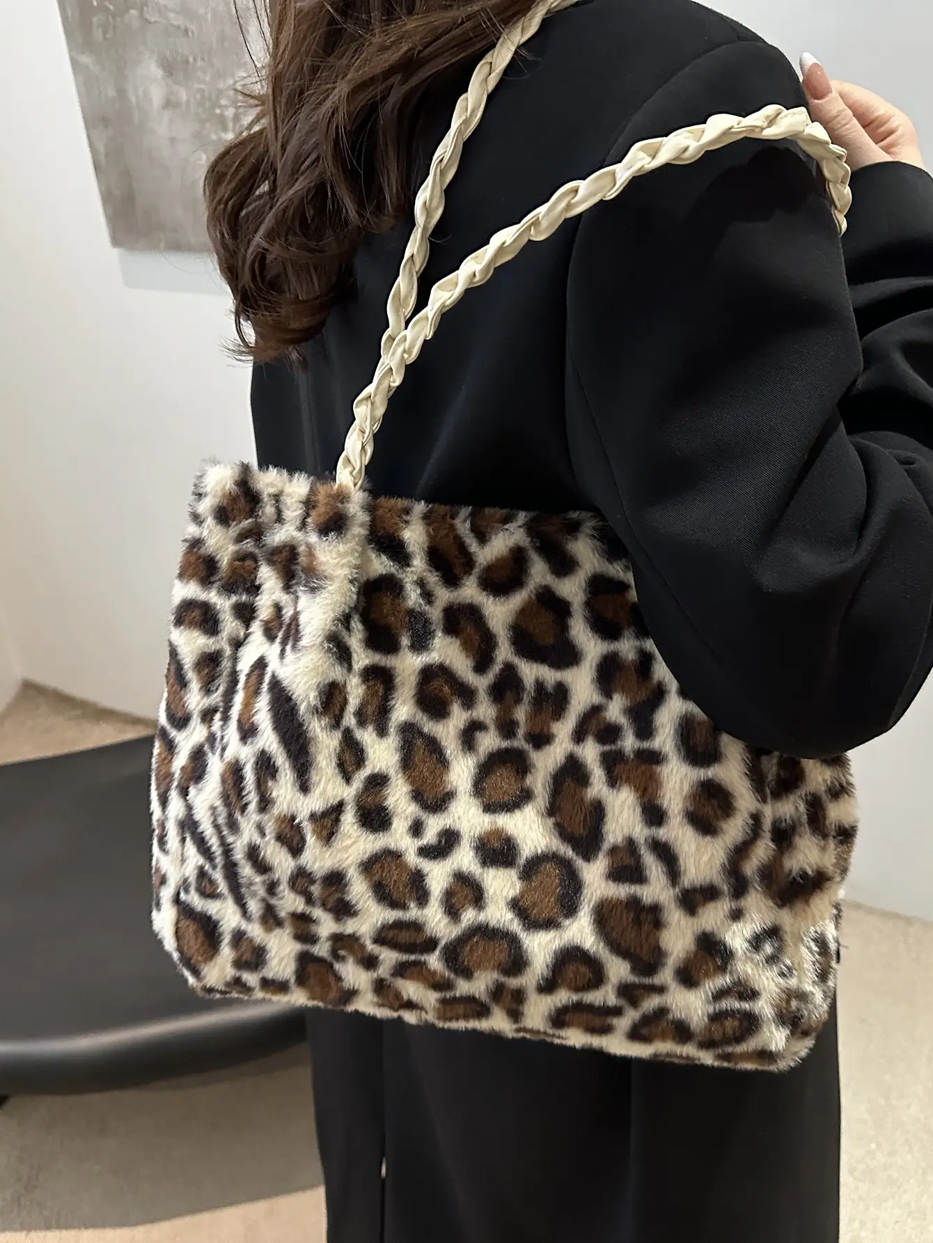 Retro Leopard Print Tote Bag for Women Autumn Winter 2024 - Image 8