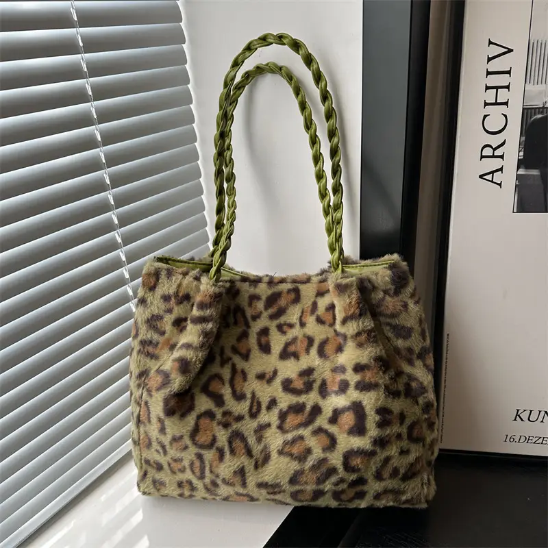 Retro Leopard Print Tote Bag for Women Autumn Winter 2024 - Image 4