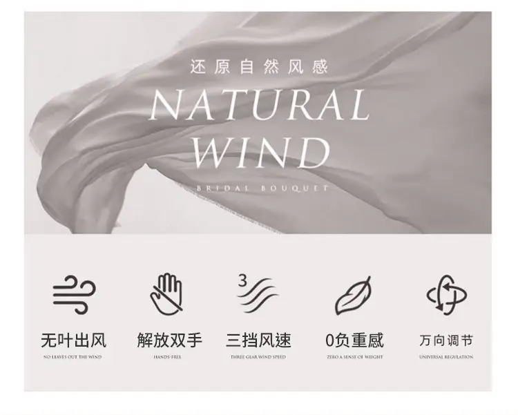 New Style Hanging Neck Fan Small Portable Portable Small Lazy Hanging Neck Turbine Leafless Foldable Fan — feature 3