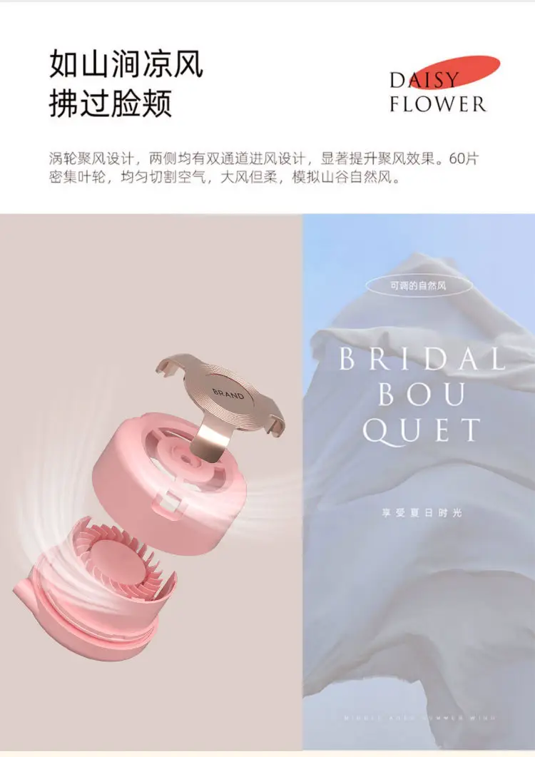 New Style Hanging Neck Fan Small Portable Portable Small Lazy Hanging Neck Turbine Leafless Foldable Fan — feature 5