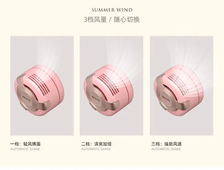 New Style Hanging Neck Fan Small Portable Portable Small Lazy Hanging Neck Turbine Leafless Foldable Fan — feature 6
