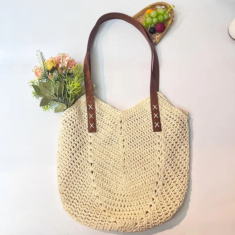 Woven Straw Shoulder Bag for Women Beach Vacation