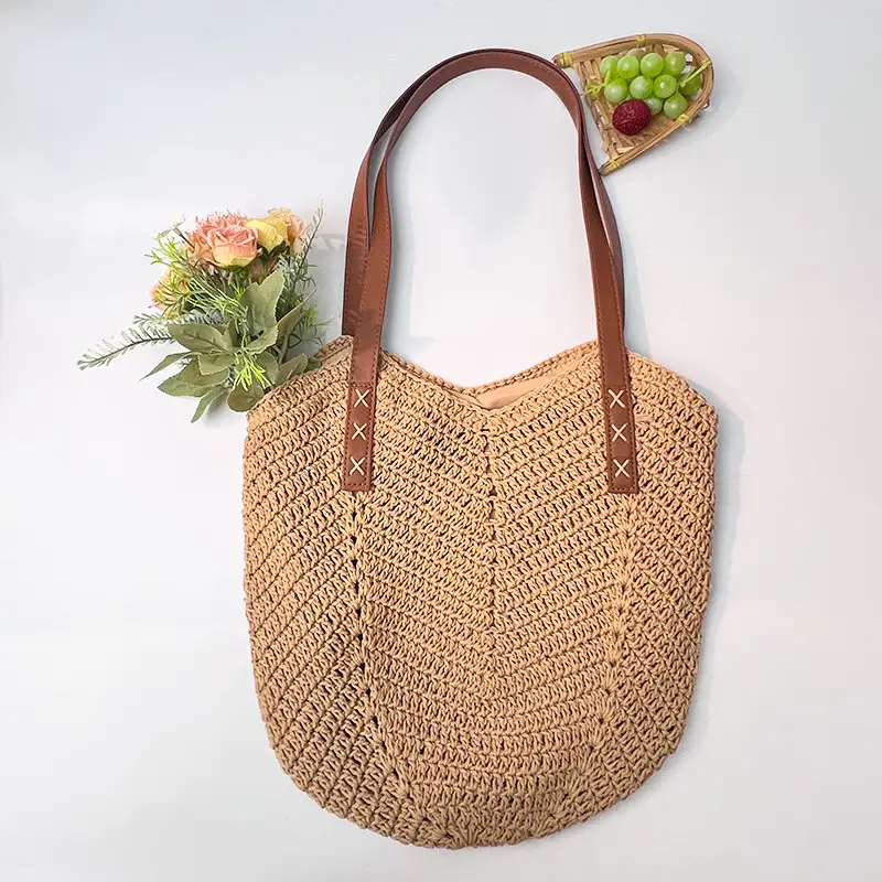 Woven Straw Shoulder Bag for Women Beach Vacation