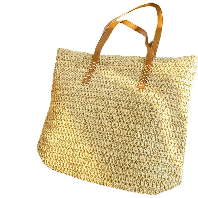 Straw Woven Large Capacity Shoulder Bag - Image 6