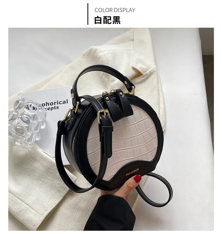 Retro One-Shoulder Crossbody Bag Black White 2025 β feature 30