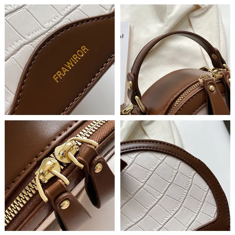 Retro One-Shoulder Crossbody Bag Black White 2025 β feature 32