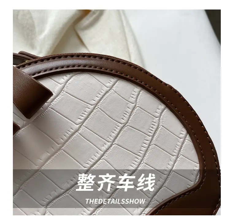 Retro One-Shoulder Crossbody Bag Black White 2025 β feature 8