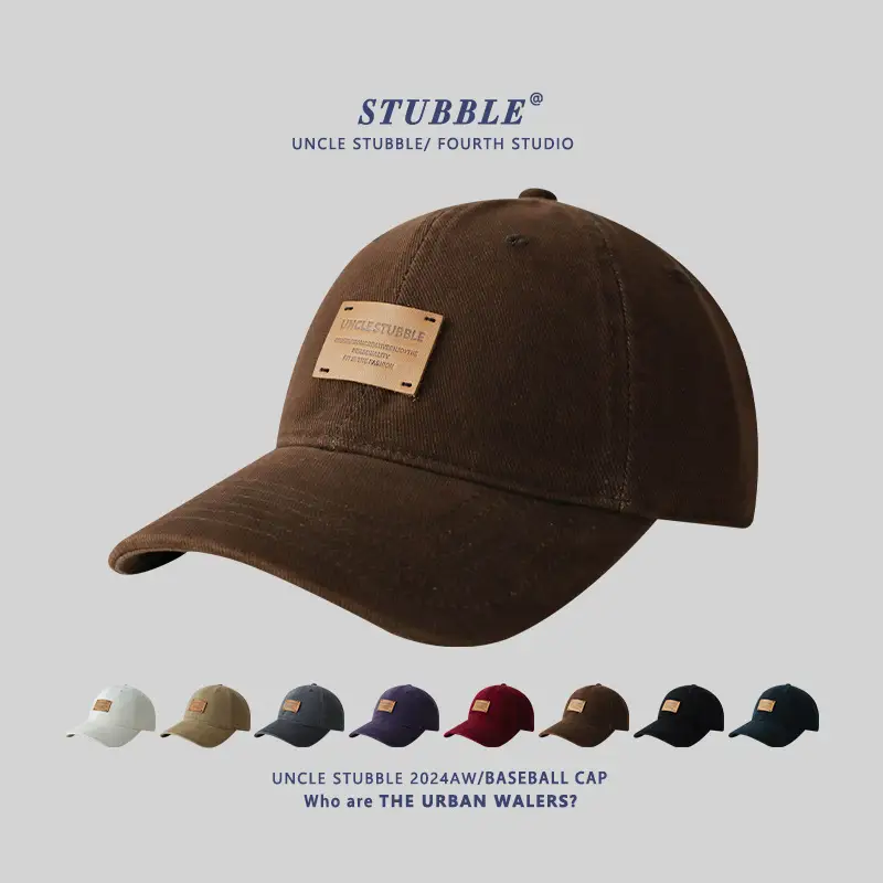 Stubble Uncelebrated Baseball Cap Navy Blue All Season — feature 1