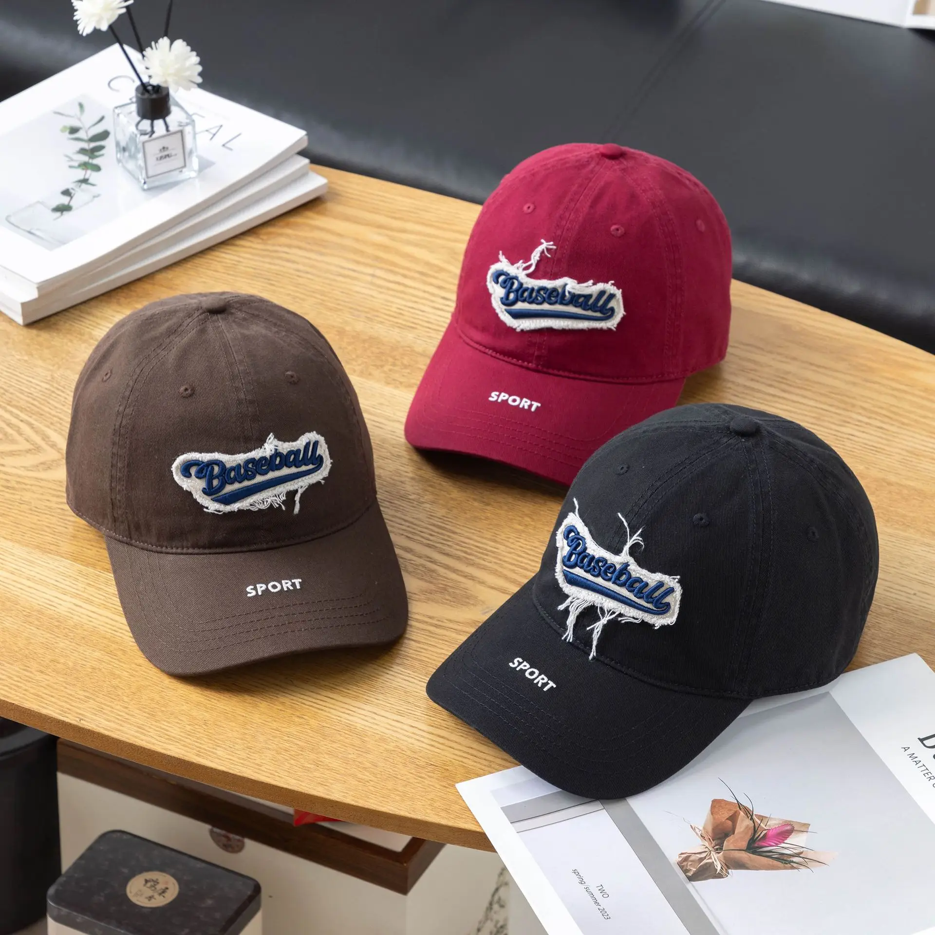 Women Baseball Cap Pink Small Face Wide Brim - Image 9
