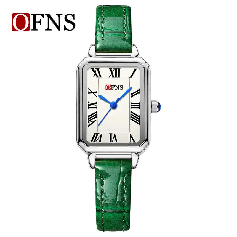 Ofns Women's Square Watch with Elegant Steel Band & Waterproof Design - Image 7