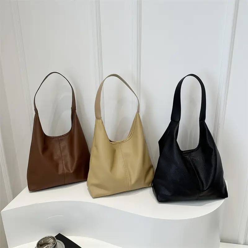 Women's Retro Bucket Shoulder Bag Brown 2024 Winter - Image 7