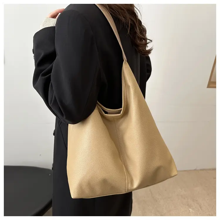 Women's Retro Bucket Shoulder Bag Brown 2024 Winter — feature 11