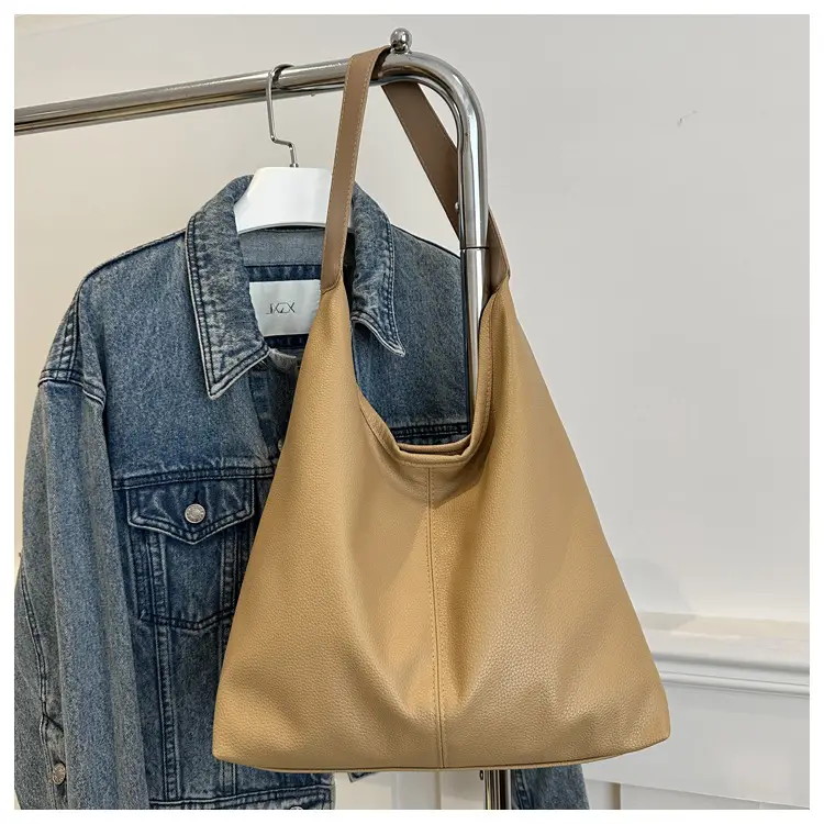 Women's Retro Bucket Shoulder Bag Brown 2024 Winter — feature 16