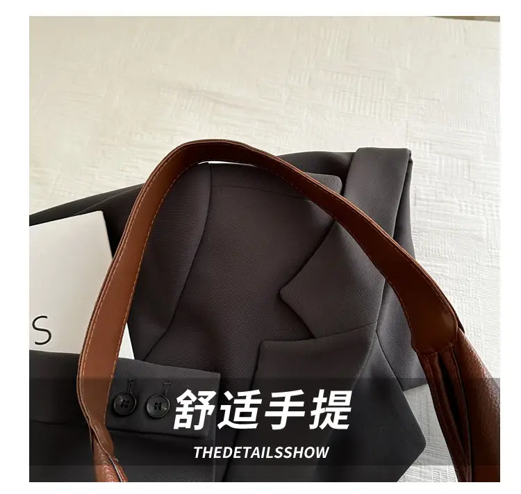 Women's Retro Bucket Shoulder Bag Brown 2024 Winter — feature 5