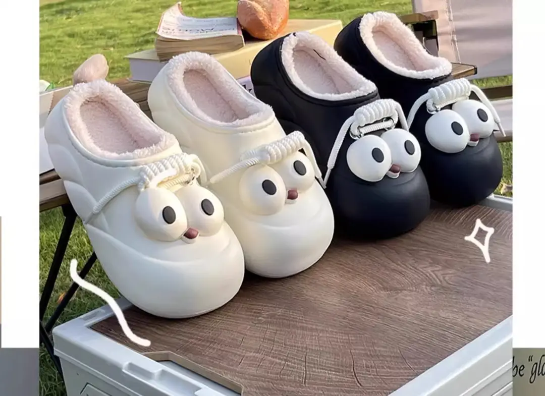 Thick-Soled Cotton Slippers for Women 2024 Winter New Style Student Dormitory Outer Wear Waterproof and Cold-Proof Confinement Warm and Versatile Plush — feature 17