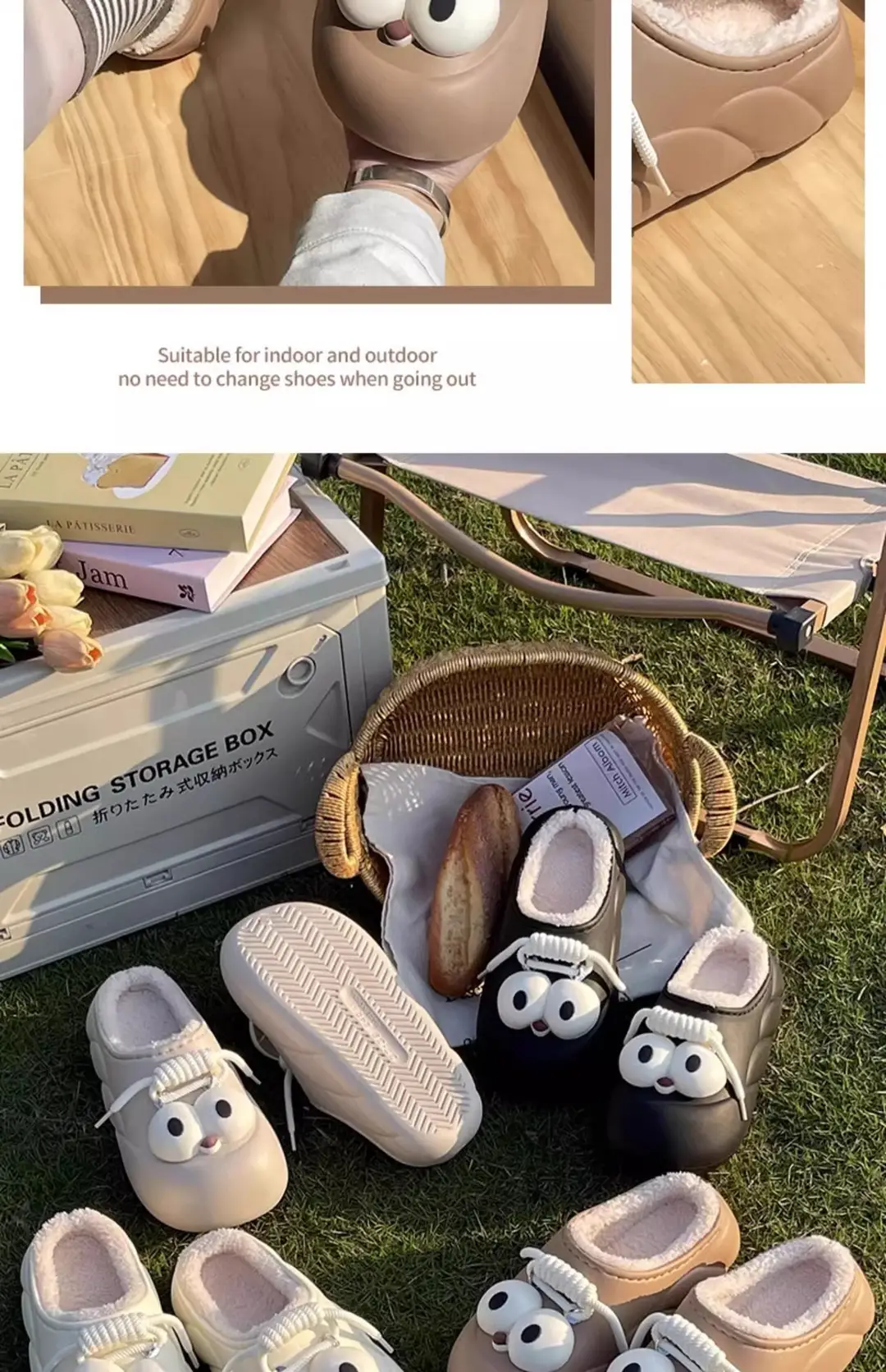 Thick-Soled Cotton Slippers for Women 2024 Winter New Style Student Dormitory Outer Wear Waterproof and Cold-Proof Confinement Warm and Versatile Plush — feature 20