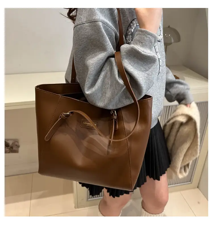 New Korean Style Brown Tote Bag for Women — feature 12