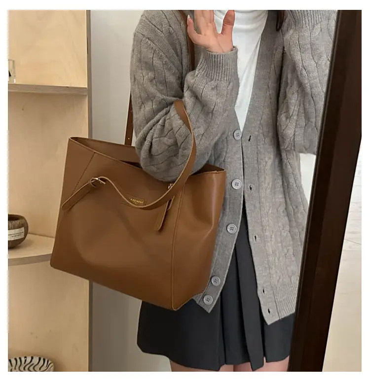 New Korean Style Brown Tote Bag for Women — feature 17