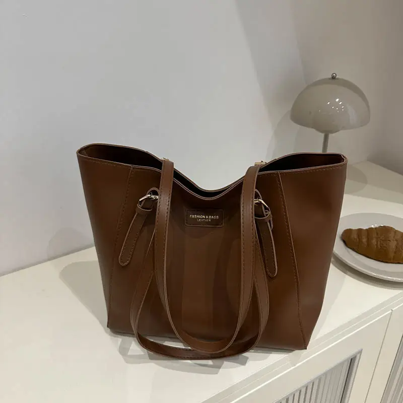 New Korean Style Brown Tote Bag for Women - Image 2