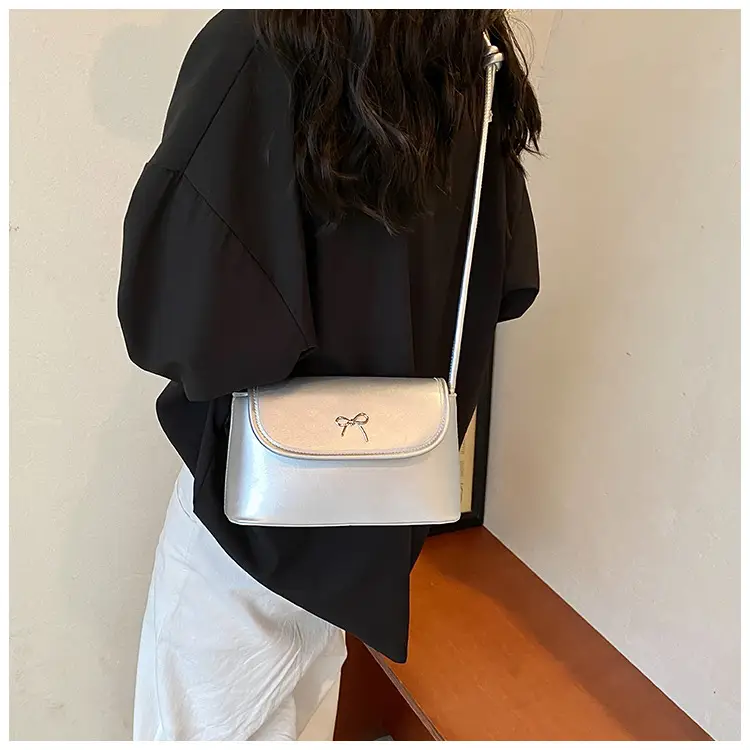 Women's Silver Bow Crossbody Bag 2026 Spring Summer — feature 10