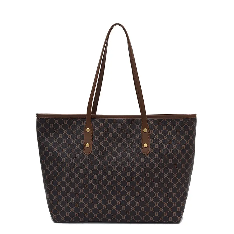 Women Vintage Printed Shoulder Bag Brown 2024 - Image 8