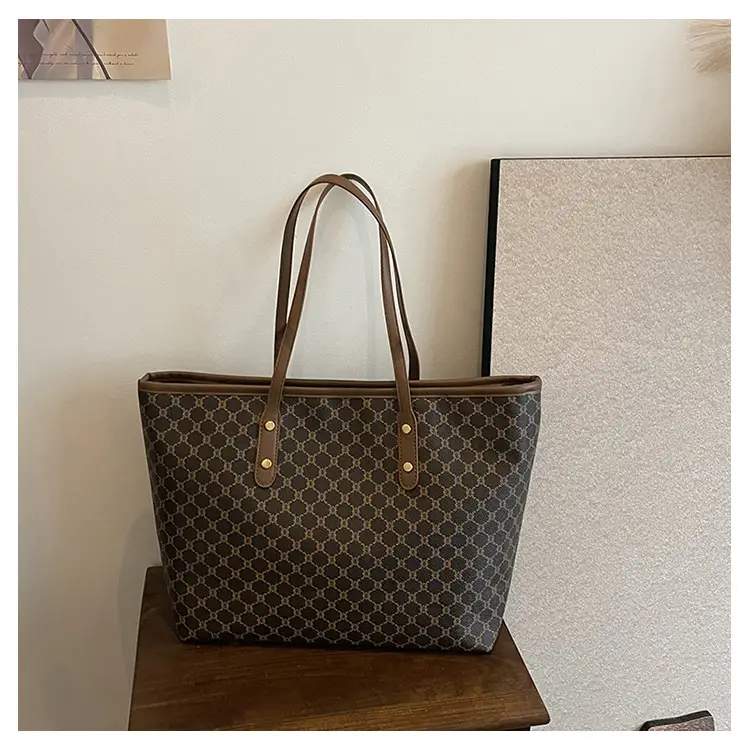 Women Vintage Printed Shoulder Bag Brown 2024 — feature 38