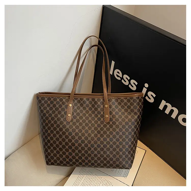 Women Vintage Printed Shoulder Bag Brown 2024 — feature 39